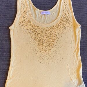 Calvin Klein Yellow Studded Tank Top